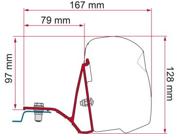 Komplettset Markise Fiamma F43van Renault Trafic ab 2015 L2 #98655A021